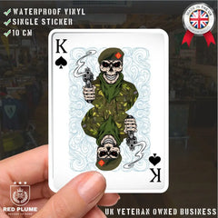 King's Own Royal Border Regiment King of Spades Waterproof Vinyl Sticker 10cm redplume