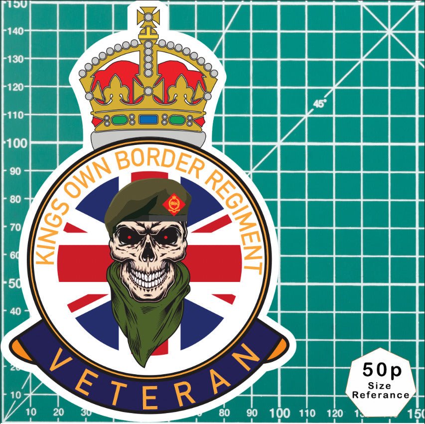 Kings Own Royal Border Regiment KORBR Veteran UV Laminated Decal redplume