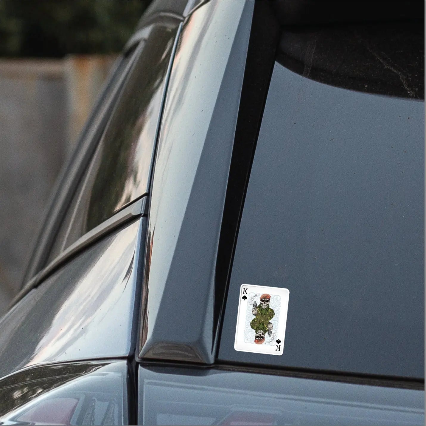 King's Royal Hussars KRH King of Spades Waterproof Vinyl Sticker/Decal 10cm redplume