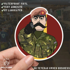 King's Royal Hussars KRH Waterproof Sticker, TRF Design redplume