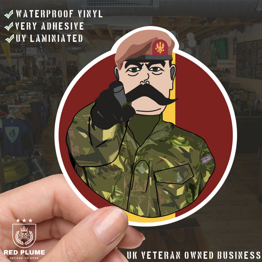 King's Royal Hussars KRH Waterproof Sticker, TRF Design redplume