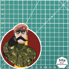 King's Royal Hussars KRH Waterproof Sticker, TRF Design redplume