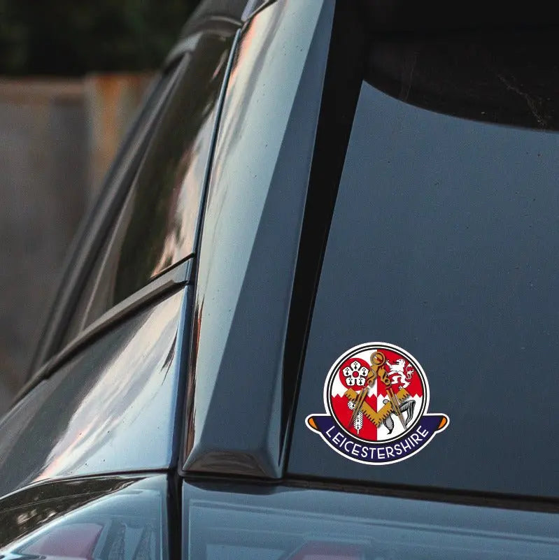 Leicestershire Masonic Car Sticker | UV Laminated redplume