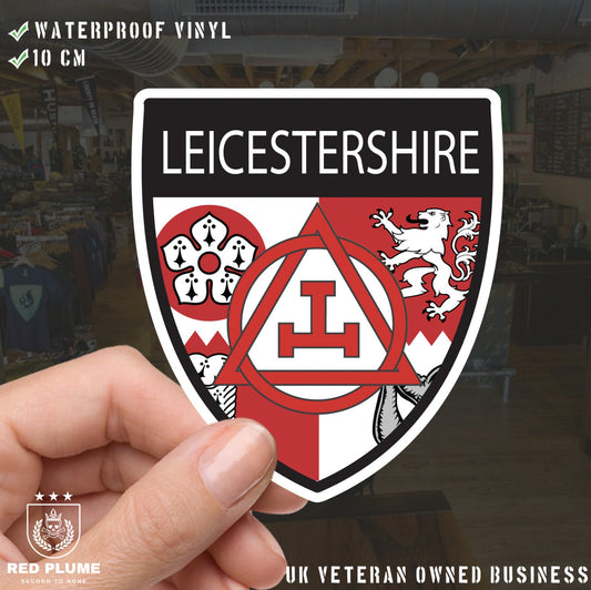 Leicestershire Masonic Holy Royal Arch Shield Sticker redplume