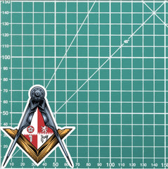Leicestershire Masonic Stickers Square & Compass Union Vinyl Decals redplume