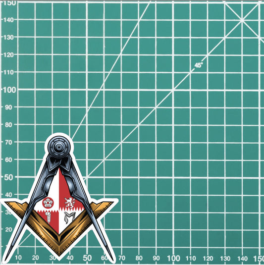 Leicestershire Masonic Stickers Square & Compass Union Vinyl Decals redplume