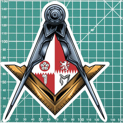 Leicestershire Masonic Stickers Square & Compass Union Vinyl Decals redplume