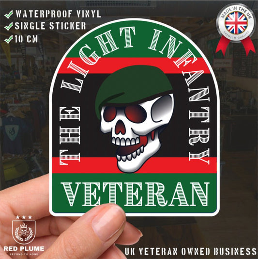 Light Infantry Stickers Old School Tattoo Style Veteran redplume