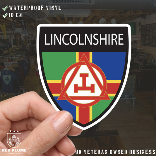 Lincolnshire Masonic Holy Royal Arch Shield Sticker redplume