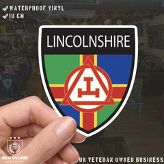 Lincolnshire Masonic Holy Royal Arch Shield Sticker redplume