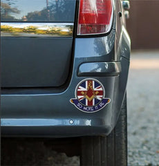 Masonic Car Decal – 10cm - Golden Square and Compass on Union Jack redplume