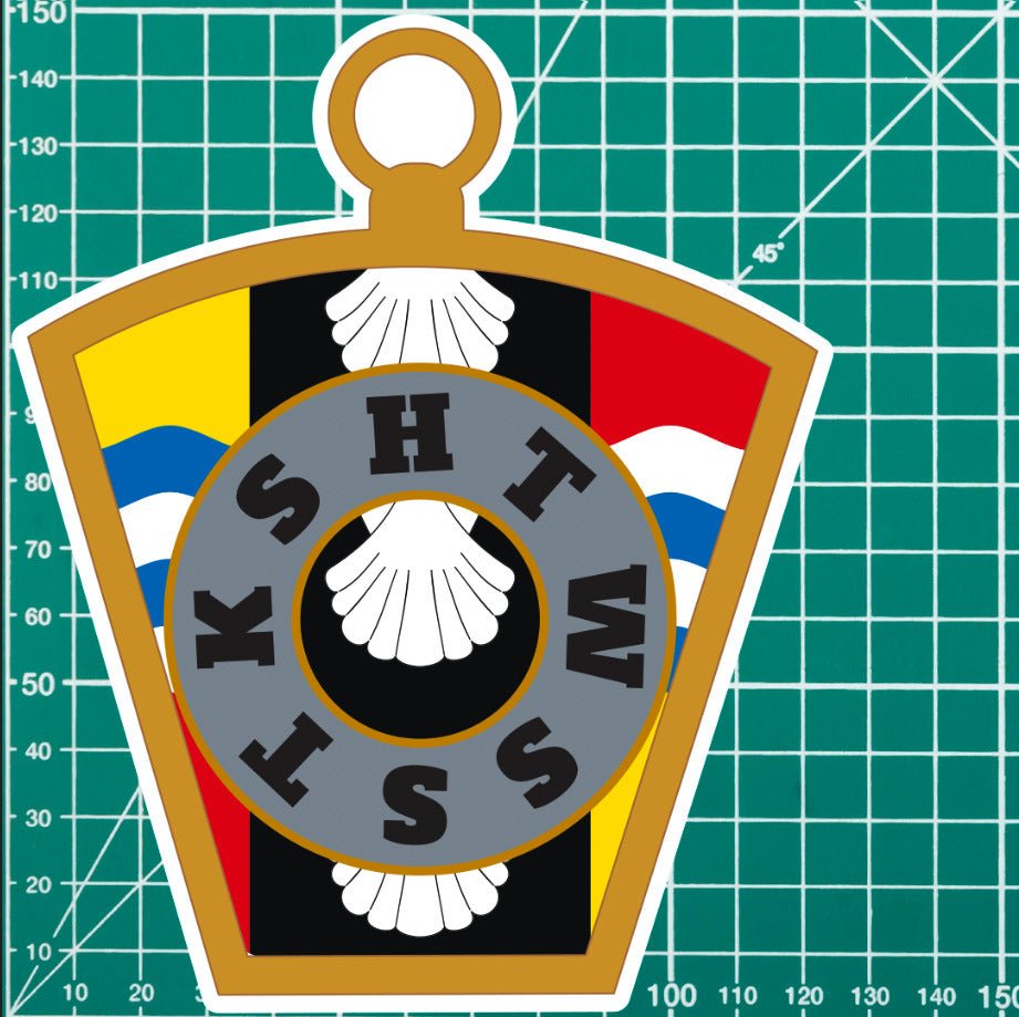 Masonic Mark Masonry Stickers - Bedfordshire Colours - Multiple Sizes redplume