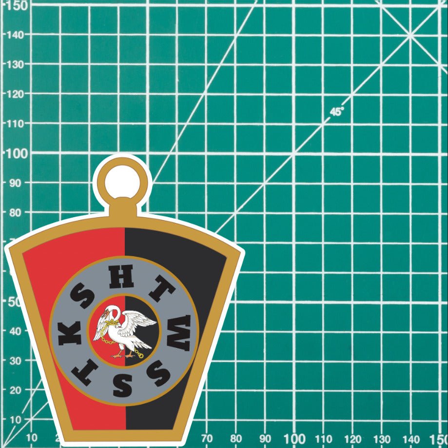 Masonic Mark Masonry Stickers - Buckinghamshire Colours - Multiple Sizes redplume