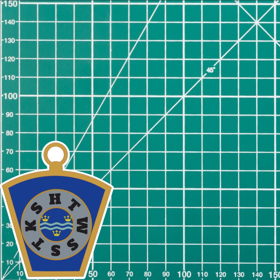 Masonic Mark Masonry Stickers - Cambridgeshire Colours - Multiple Sizes redplume