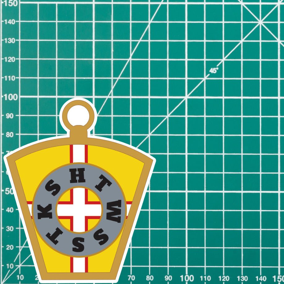 Masonic Mark Masonry Stickers - Dorset Colours - Multiple Sizes redplume