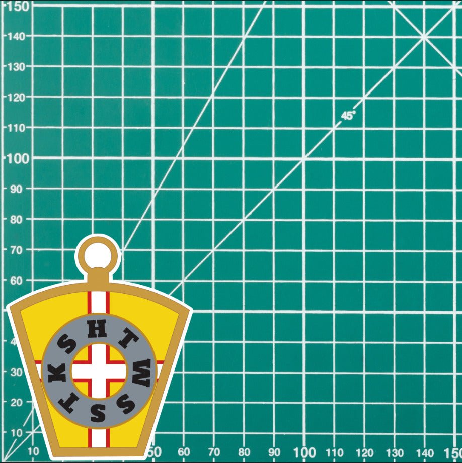 Masonic Mark Masonry Stickers - Dorset Colours - Multiple Sizes redplume