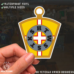 Masonic Mark Masonry Stickers - Dorset Colours - Multiple Sizes redplume