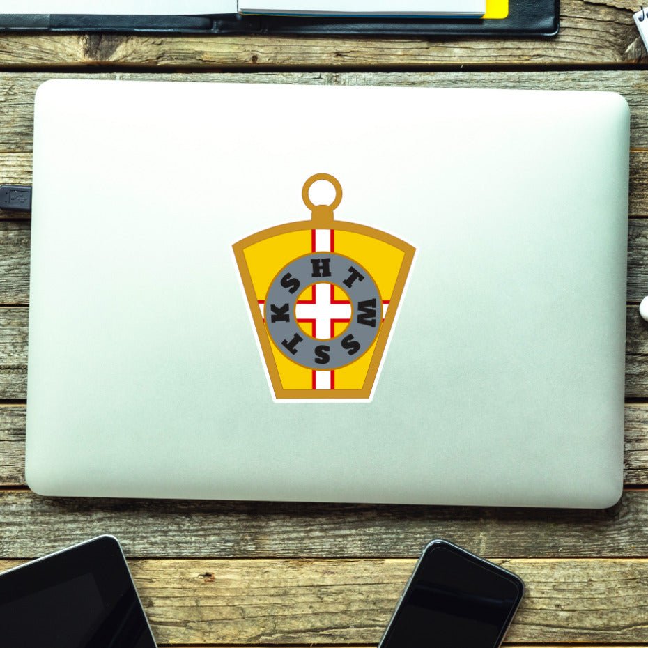Masonic Mark Masonry Stickers - Dorset Colours - Multiple Sizes redplume