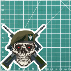 Mercian Regiment High-Quality Vinyl Sticker - 100mm Wide - Crossed Rifles redplume