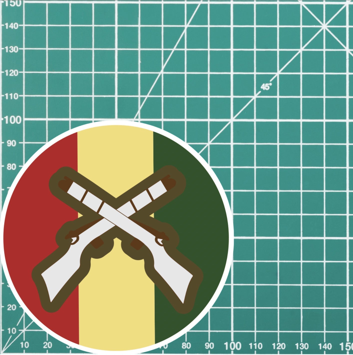 Mercian Regiment Skill At Arms Qualification Sticker redplume