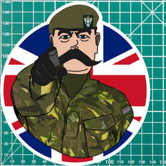 Mercian Regiment Vinyl Waterproof Sticker, Lord Kitchener Design redplume