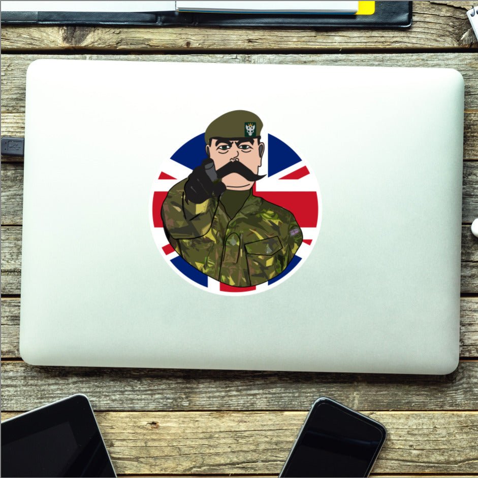 Mercian Regiment Vinyl Waterproof Sticker, Lord Kitchener Design redplume
