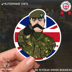 Mercian Regiment Vinyl Waterproof Sticker, Lord Kitchener Design redplume