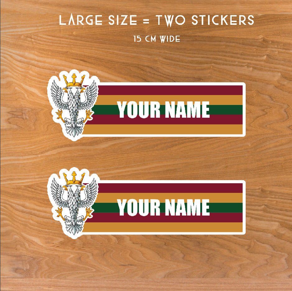 Mercian Waterproof Vinyl Name Stickers - Personalised redplume