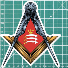 Middlesex Masonic Sticker Square & Compass Union Vinyl Decal redplume
