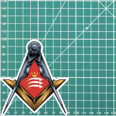 Middlesex Masonic Sticker Square & Compass Union Vinyl Decal redplume