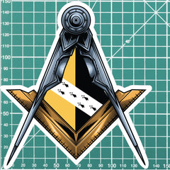 Norfolk Masonic Stickers Square & Compass Union Vinyl Decals redplume