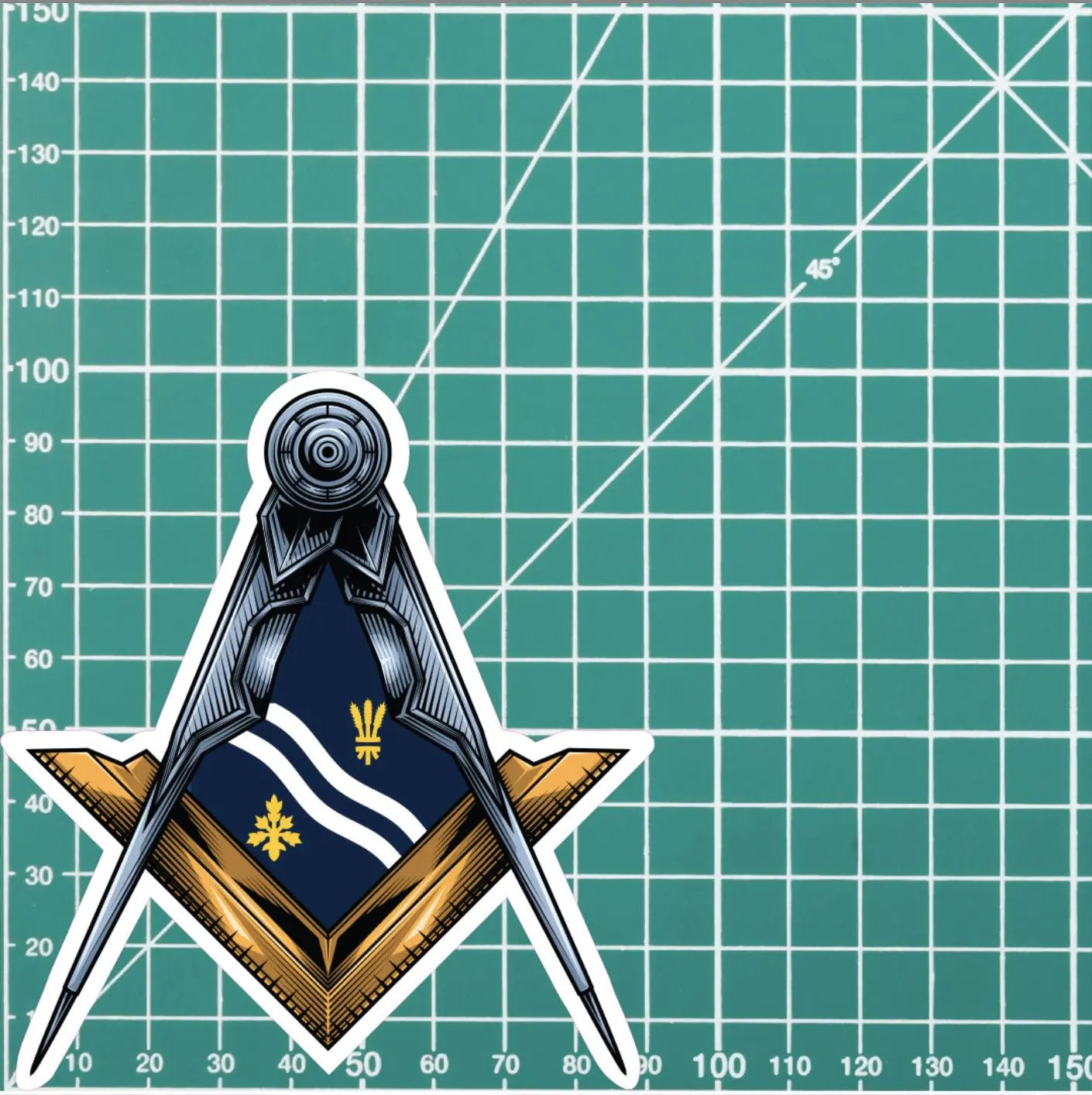 Oxfordshire Masonic Sticker Square & Compass Union Vinyl Decal redplume