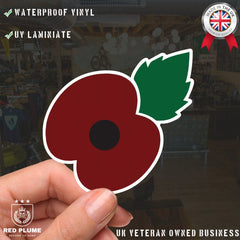 Parachute Regiment Car Decal - UV Laminated Waterproof Vinyl - 10cm redplume