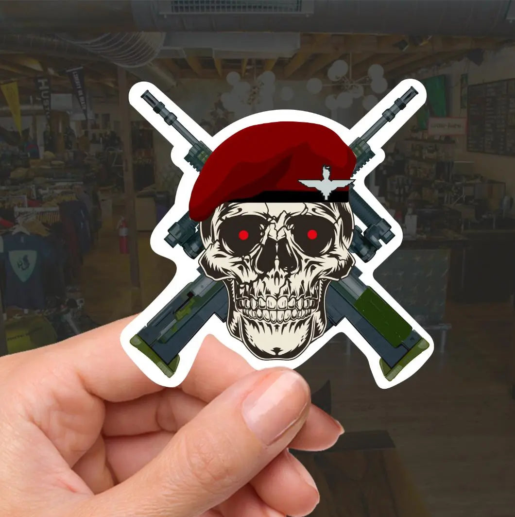 Parachute Regiment High-Quality Vinyl Sticker - 100mm redplume