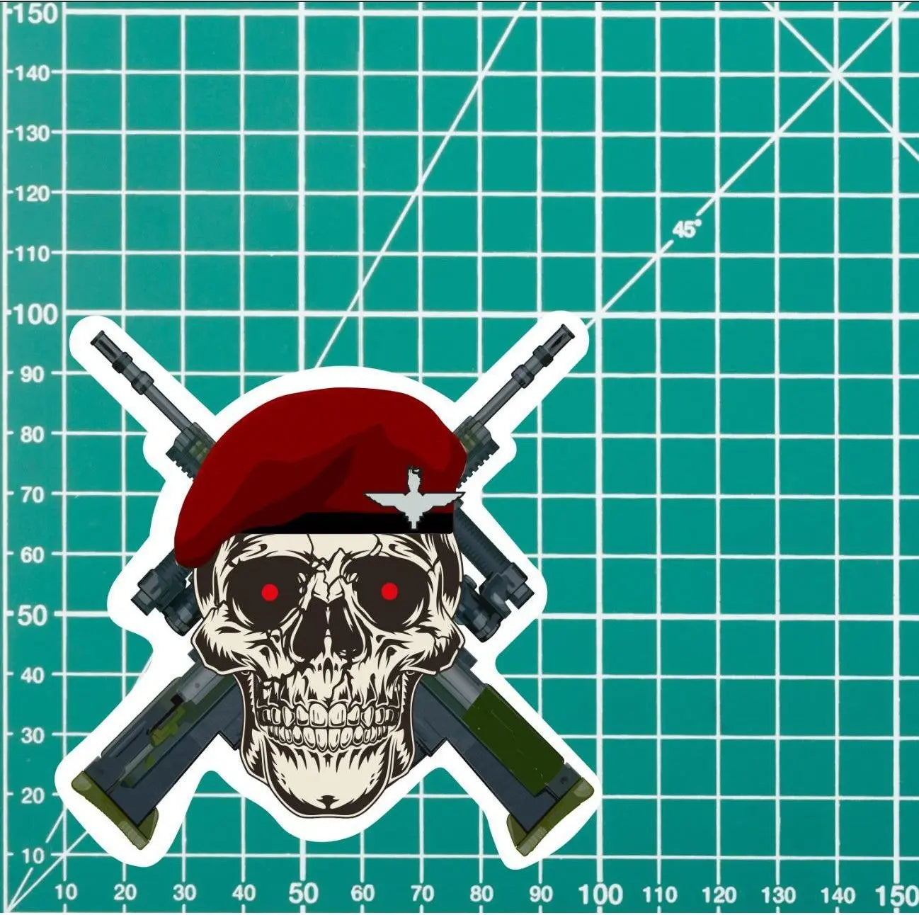 Parachute Regiment High-Quality Vinyl Sticker - 100mm redplume