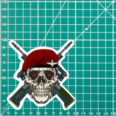 Parachute Regiment High-Quality Vinyl Sticker - 100mm redplume