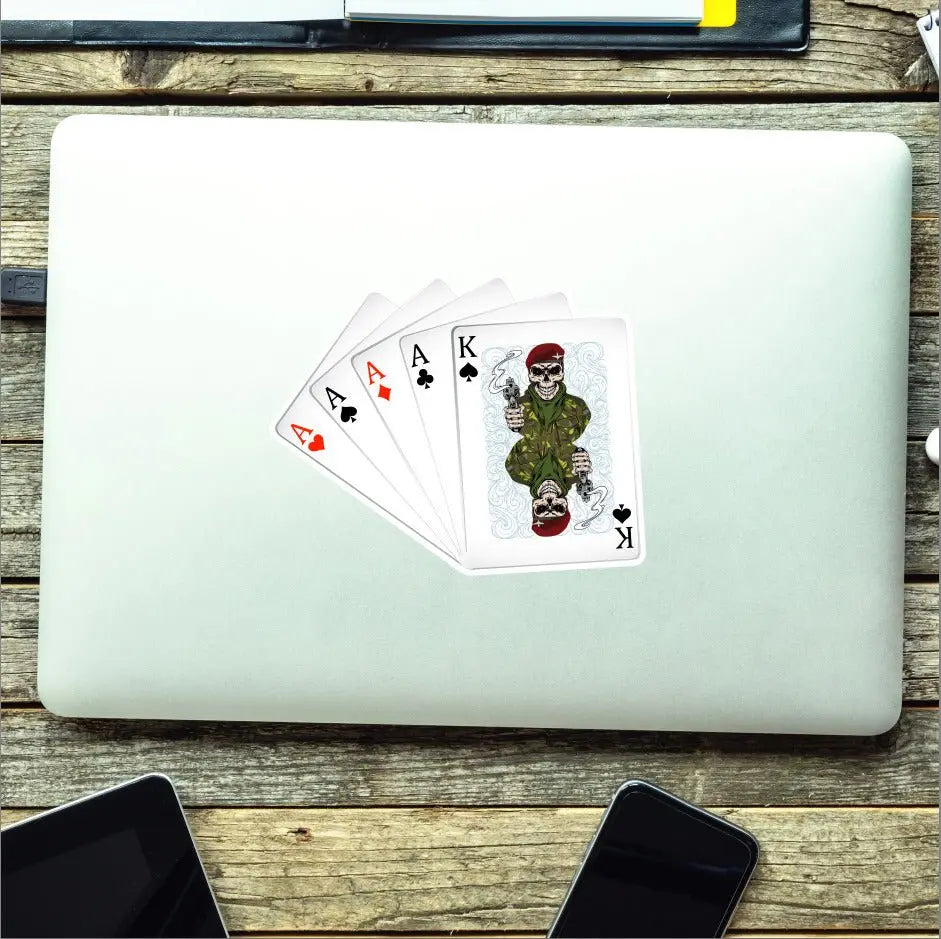 Parachute Regiment King & Aces Waterproof Vinyl Sticker/Decal 10cm redplume