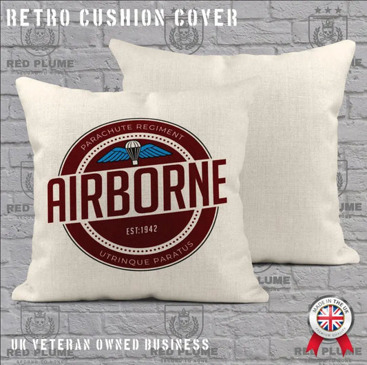 Parachute Regiment Retro Cushion Cover - Ideal Stocking Filler redplume