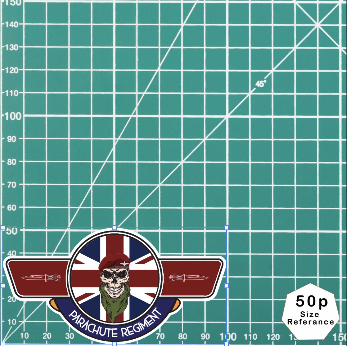 Parachute Regiment UV Laminated Vinyl Sticker - Wings redplume
