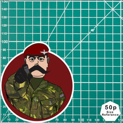 Parachute Regiment Waterproof Sticker, TRF Design redplume