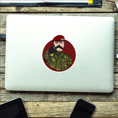 Parachute Regiment Waterproof Sticker, TRF Design redplume