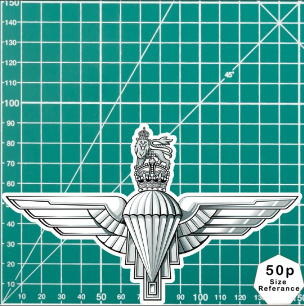 Parachute Regiment Waterproof Vinyl Stickers - Official MoD Reseller redplume