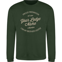 Personalised Lodge Vintage Sweatshirt redplume