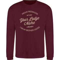 Personalised Lodge Vintage Sweatshirt redplume