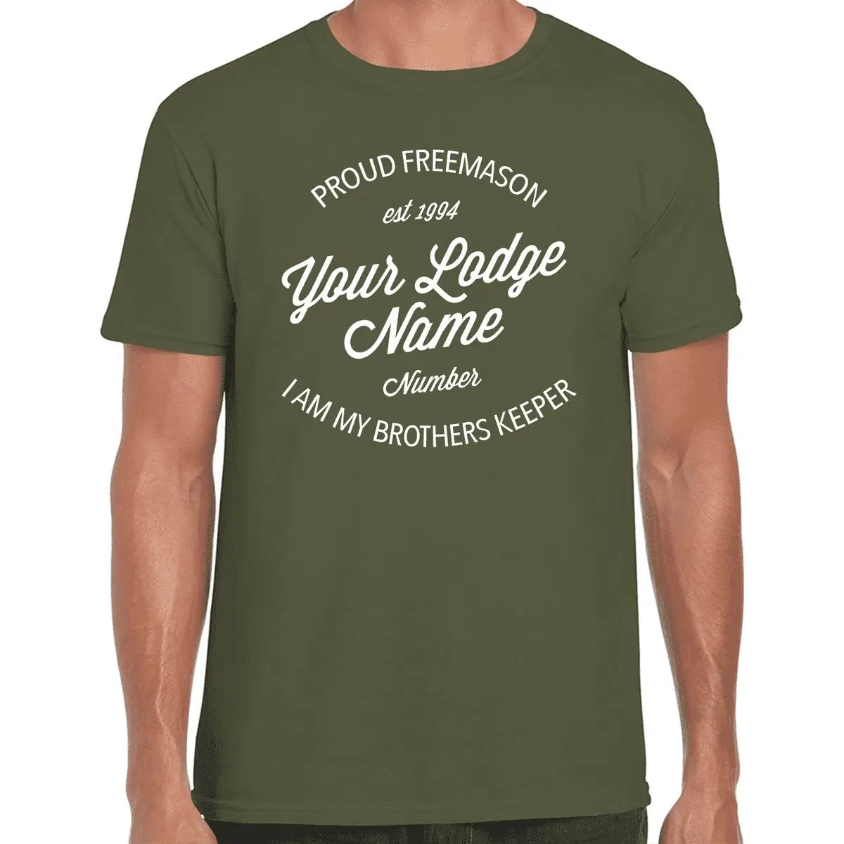 Personalised Lodge Vintage T Shirt redplume