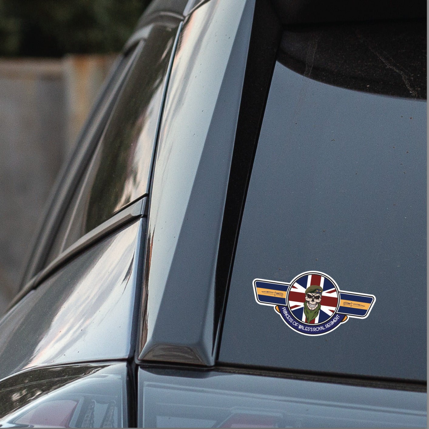 Princess of Wales's Royal Regiment PWRR UV Laminated Vinyl Sticker - Wings redplume