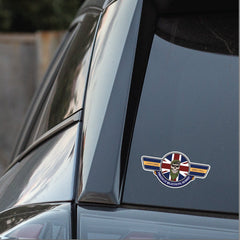 Princess of Wales's Royal Regiment PWRR UV Laminated Vinyl Sticker - Wings redplume