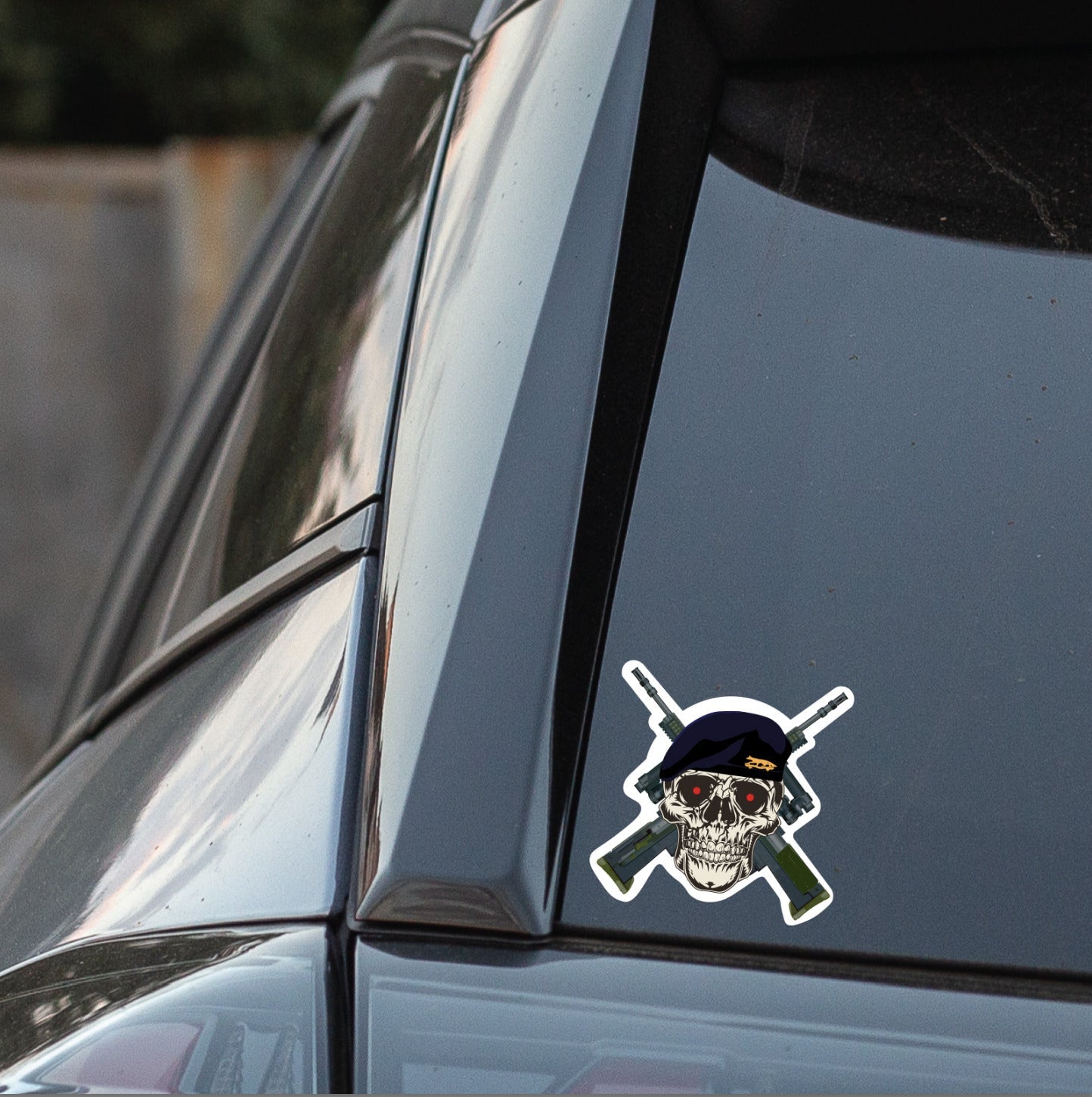 Queen's Own Yeomanry High-Quality Vinyl Sticker - Crossed Rifles redplume