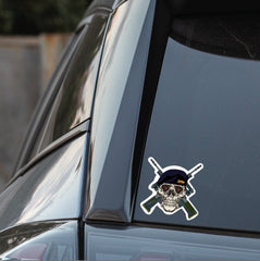 Queen's Own Yeomanry High-Quality Vinyl Sticker - Crossed Rifles redplume