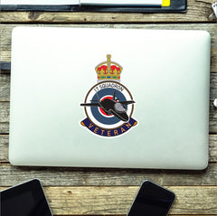 RAF 17 Squadron Veterans Badge Vinyl Sticker - Lightning Aircraft redplume